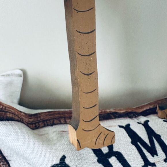 Vintage Primitive Rustic Farmhouse Hanging Wooden Oversized Chickens - Picture 4 of 9